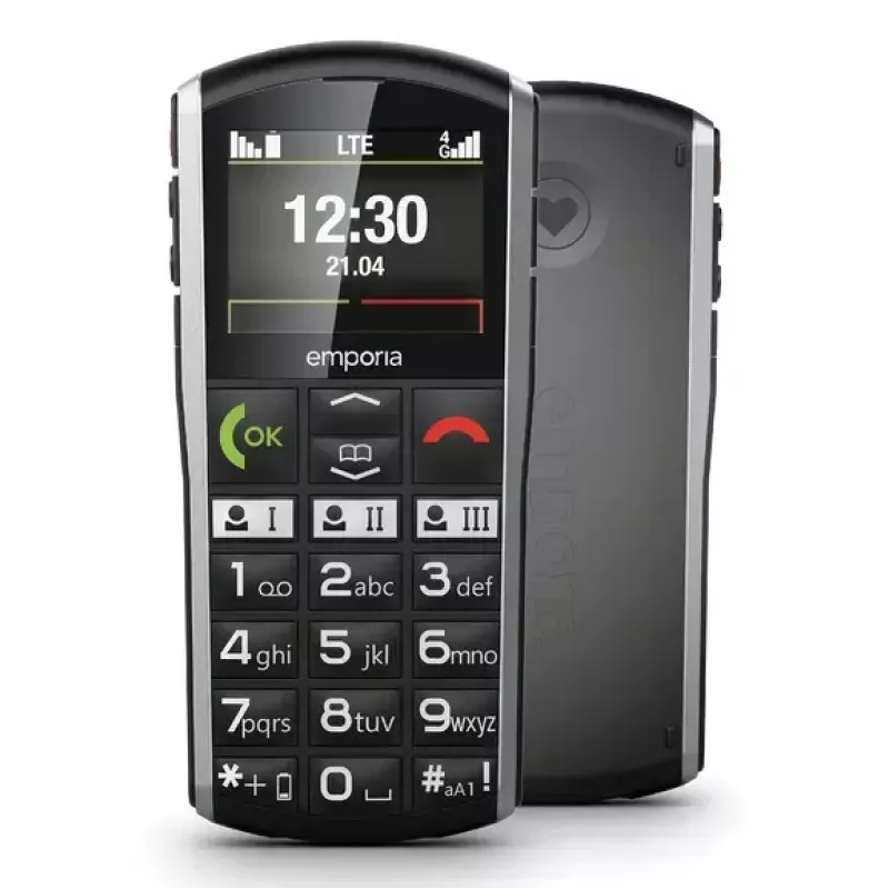 Smartphone Emporia SIMPLICITY-LTE 5,08 cm (2 pulgadas) 1200 mAh Negro, Plata