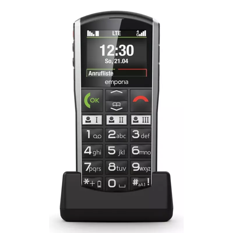 Smartphone Emporia SIMPLICITY-LTE 5,08 cm (2 pulgadas) 1200 mAh Negro, Plata