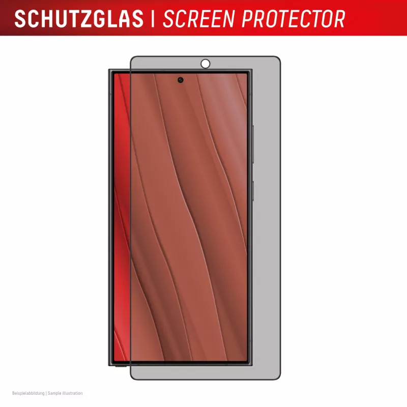 Protector de pantalla con privacidad Displex (10H) para Samsung Galaxy S25 Ultra, marco de montaje Eco, filtro de privacidad