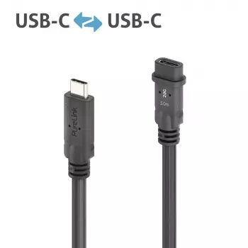 Cable USB PureLink PI6630-030 USB4 Gen 2x2 3 m USB C Negro