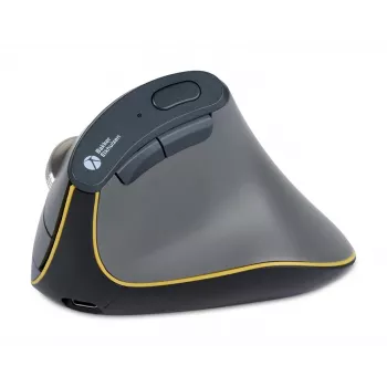 Ratón BakkerElkhuizen FastForward, para diestros, diseño vertical, óptico, RF Wireless + Bluetooth + USB Type-C, 500 DPI, gris