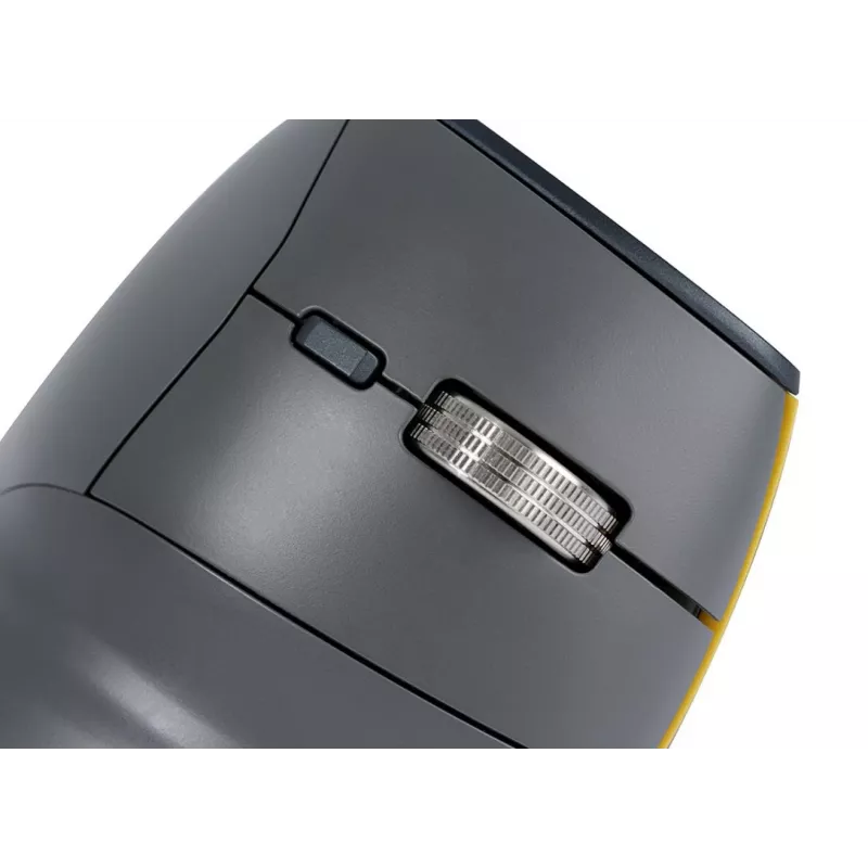 Ratón BakkerElkhuizen FastForward, para diestros, diseño vertical, óptico, RF Wireless + Bluetooth + USB Type-C, 500 DPI, gris