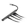 Hub USB-C 7 en 1 BakkerElkhuizen BNECHUB3A4C — 7 conexiones (USB 3.2 Gen1 A, USB 3.2 Gen1 C, USB 2.0), carcasa de aluminio, gris/negro