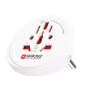 Adaptador de viaje SKROSS World to Europe — entrada universal a enchufe europeo, blanco, 64×58×47 mm