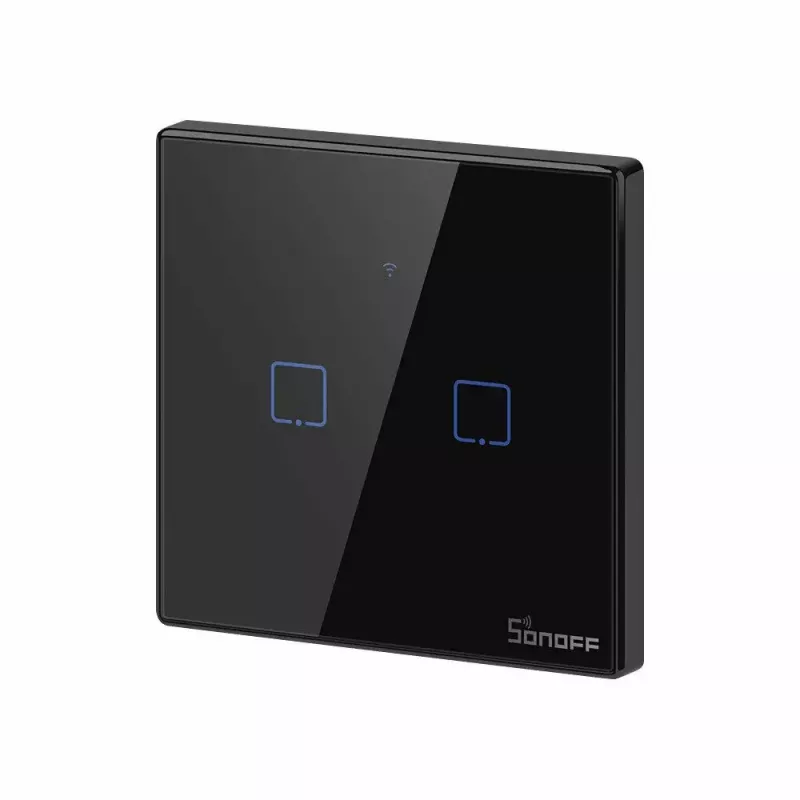Interruptor de luz táctil Sonoff T3 EU TX WiFi RF 433 2 canales – interruptor inteligente de pared, panel táctil EU