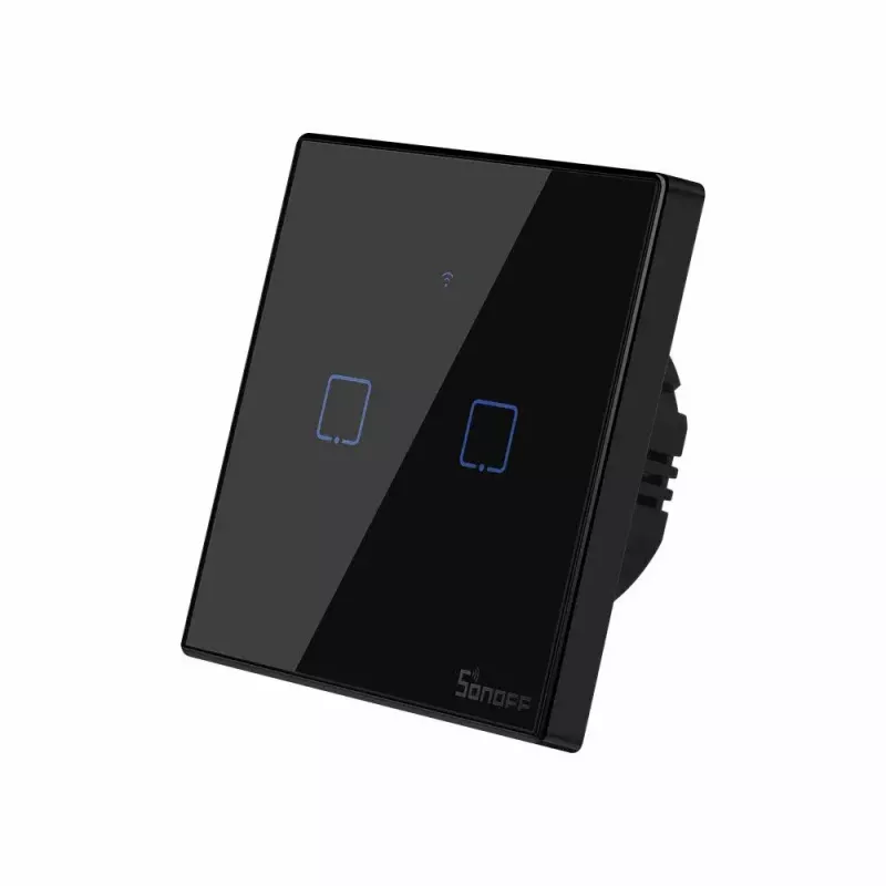 Interruptor de luz táctil Sonoff T3 EU TX WiFi RF 433 2 canales – interruptor inteligente de pared, panel táctil EU