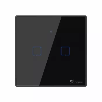 Interruptor de luz táctil Sonoff T3 EU TX WiFi RF 433 2 canales – interruptor inteligente de pared, panel táctil EU