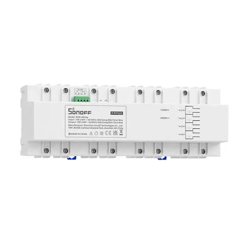 Interruptor inteligente Sonoff SPM-4Relay módulo de relé Wi‑Fi de 4 canales 4×20A