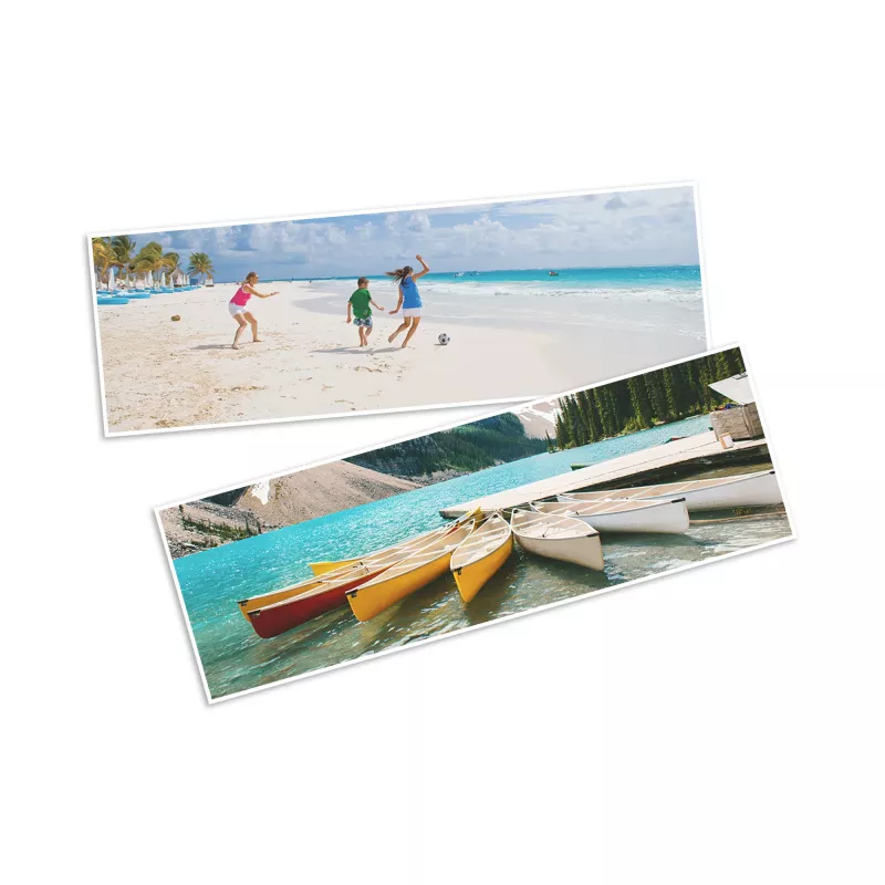 HP 49V51A Advanced papel fotográfico brillante, 4 x 12 pulgadas (102 x 305 mm), 250 g/m², 65 lb, 10,5 mil, 10 hojas