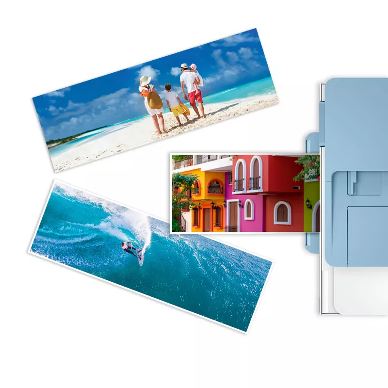 HP 49V51A Advanced papel fotográfico brillante, 4 x 12 pulgadas (102 x 305 mm), 250 g/m², 65 lb, 10,5 mil, 10 hojas