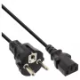 Cable de alimentación InLine, CEE 7/7 recto / conector macho IEC C13 de 3 pines, negro, 5m