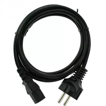 Cable de alimentación InLine, CEE 7/7 recto / conector macho IEC C13 de 3 pines, negro, 5m