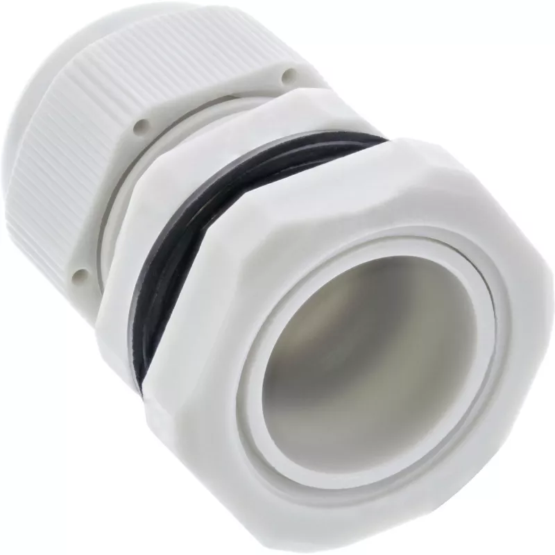 Prensaestopas InLine 6–12 mm nylon IP68 gris, pack de 10, diámetro exterior 12 mm