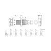 Prensaestopas InLine 6–12 mm nylon IP68 gris, pack de 10, diámetro exterior 12 mm