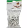 Pinza redonda para cables 20 mm, InLine pack de 50 uds., plástico y acero, blanco