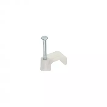 InLine pack de 100 uds. pinza cuadrada para cables 10mm blanco
