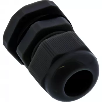 Prensaestopas InLine 44012B nylon IP68 para cable Ø6–12 mm, negro, pack de 10