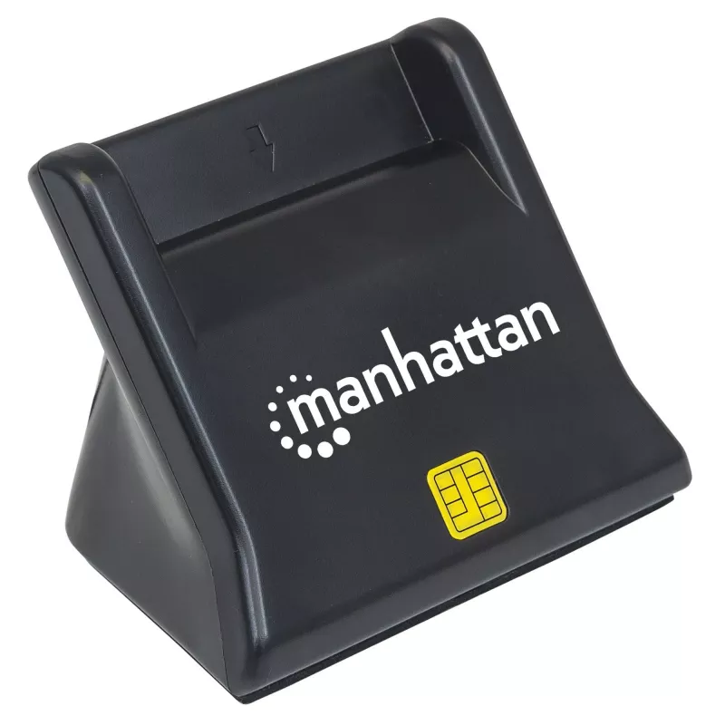 Manhattan 102025 lector de tarjetas Smart/SIM USB-A, 480 Mbps (USB 2.0), de sobremesa, vertical