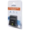 Manhattan 102025 lector de tarjetas Smart/SIM USB-A, 480 Mbps (USB 2.0), de sobremesa, vertical