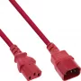 Alargador de cable de alimentación InLine, C13 / C14, rojo, 0,75 m