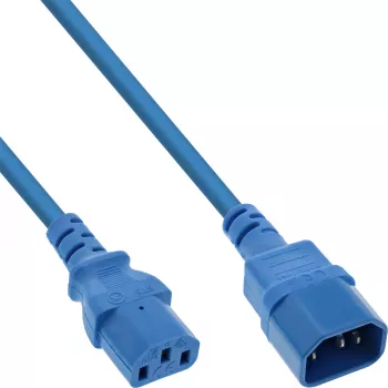 Alargador de cable de alimentación InLine, C13 / C14, azul, 1,5 m