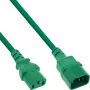 Alargador de cable de alimentación InLine, C13 / C14, verde, 0,3 m