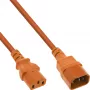 Alargador de cable de alimentación InLine, C13 / C14, naranja, 2 m
