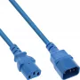 Alargador de cable de alimentación InLine, C13 / C14, azul, 2 m