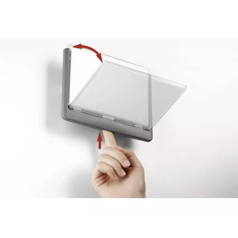 Soporte para carteles Durable 486637 A5 plástico grafito