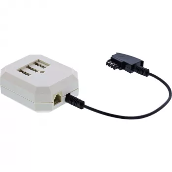 Adaptador InLine TAE-F alemán conector macho / TAE NFN + conector hembra RJ11 0,2 m