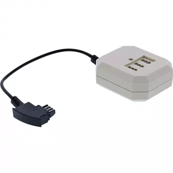 Adaptador InLine TAE-F alemán conector macho / TAE NFN + conector hembra RJ11 0,2 m