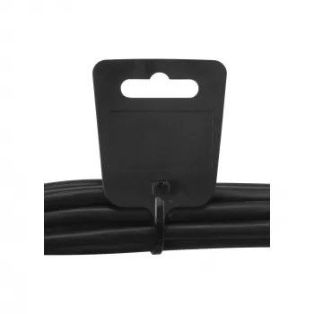 Bridas de marcado de cables InLine 200 mm x 5 mm, nailon, Eurohole, negro, 100 uds.