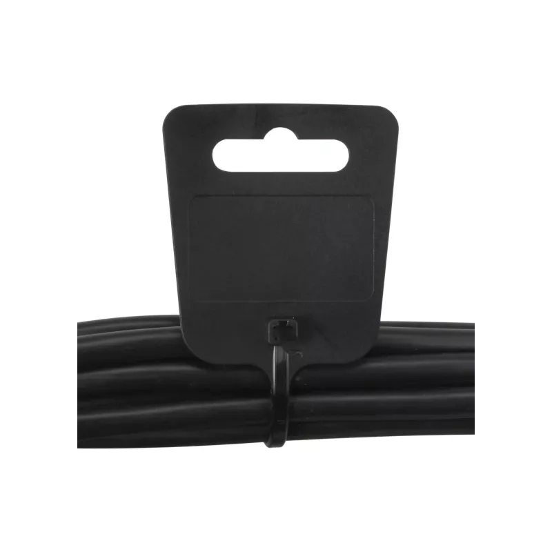 Bridas de marcado de cables InLine 200 mm x 5 mm, nailon, Eurohole, negro, 100 uds.