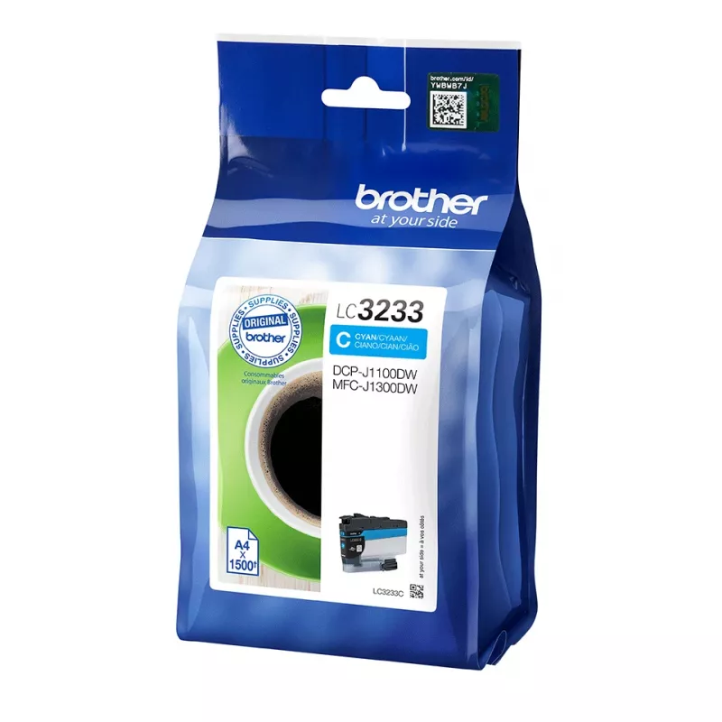 Cartucho Brother LC-3233C cian tinta 1500 páginas DCP-J1100DW/MFC-J1300DW