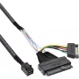 Cable de conexión U.2 InLine, SSD con U.2 (SFF-8639) a SFF-8643 + alimentación, 0,75 m