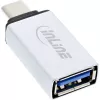 Adaptador USB 3.2 Gen.2 InLine, conector macho USB-C a conector hembra USB-A, plateado