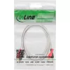 Cable de audio InLine 2x conector macho RCA a conector macho, blanco / dorado, 3 m