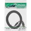 Cable plano USB 2.0 InLine, conector macho / hembra Type-A, bañado en oro, negro, 5 m