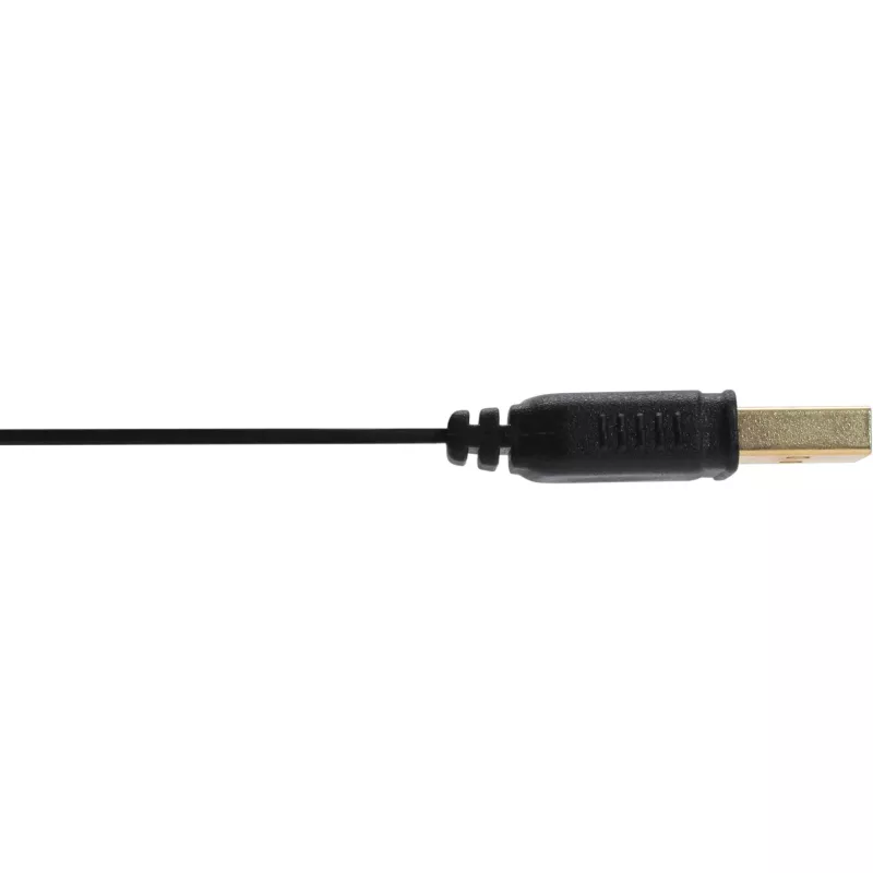 Cable plano USB 2.0 InLine, conector macho/hembra Type-A, bañado en oro, negro, 1 m