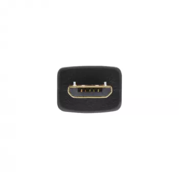 Cable plano Micro USB 2.0 InLine, USB A / Micro-B, negro / dorado, 2 m