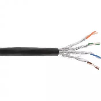 Cable de instalación para exterior InLine S/FTP PiMF Cat.7a AWG 23 cobre 1200 MHz PE, 100 m