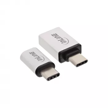 Set adaptador USB-C InLine 35809 USB-C macho a Micro-USB hembra USB3.0 A hembra