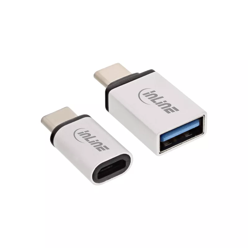 Set adaptador USB-C InLine 35809 USB-C macho a Micro-USB hembra USB3.0 A hembra