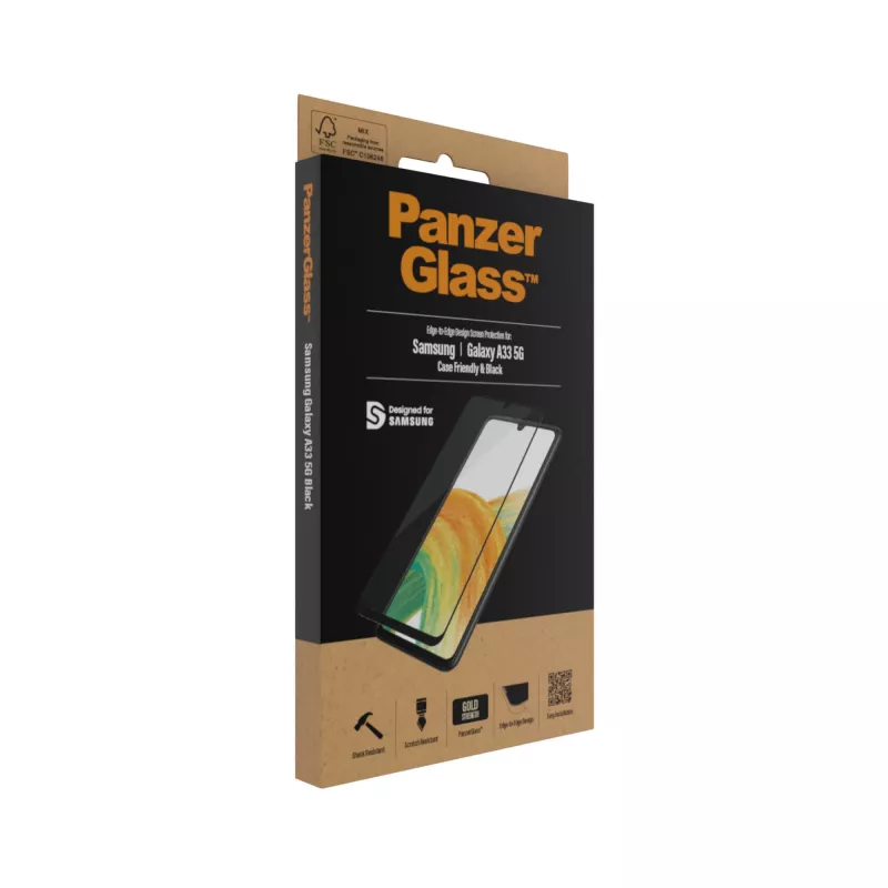 Protector de pantalla de cristal PanzerGlass Samsung Galaxy A33 5G resistente a arañazos y golpes