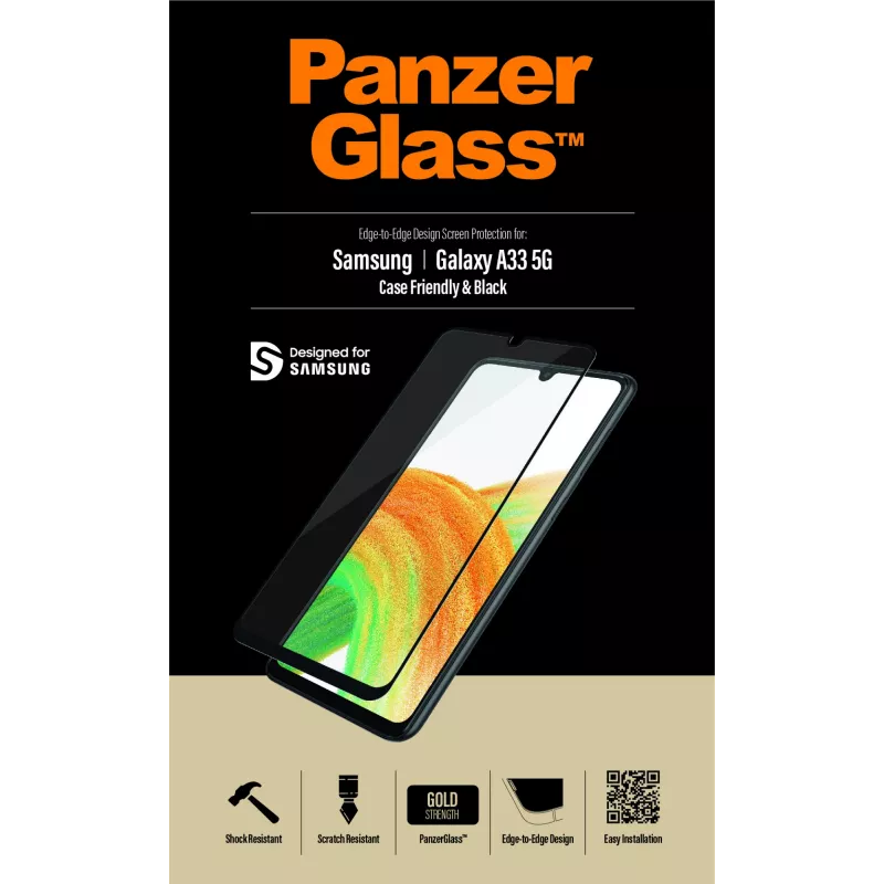 Protector de pantalla de cristal PanzerGlass Samsung Galaxy A33 5G resistente a arañazos y golpes