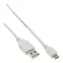 Cable Micro-USB 2.0 InLine USB Type-A macho / Micro-B macho, blanco, 2 m