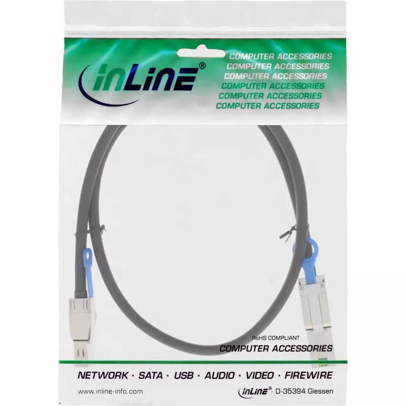 Cable Mini SAS HD externo InLine SFF-8644 a SFF-8088 6 Gb/s 1 m