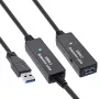 Cable repetidor activo USB3.2 Gen.1 InLine Type-A macho / hembra, negro, 20 m