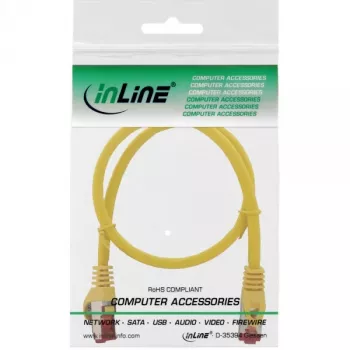 Cable de parcheo InLine S/FTP PiMF Cat.6 250MHz cobre libre de halógenos amarillo 0,25 m