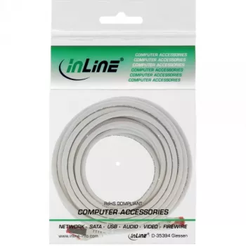 Cable de parcheo InLine S/FTP PiMF Cat.6 250MHz cobre libre de halógenos blanco 7,5 m